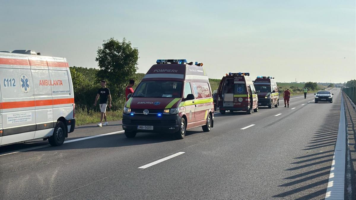 acciden5t autocar rasturnat autostrada a2 calarasi