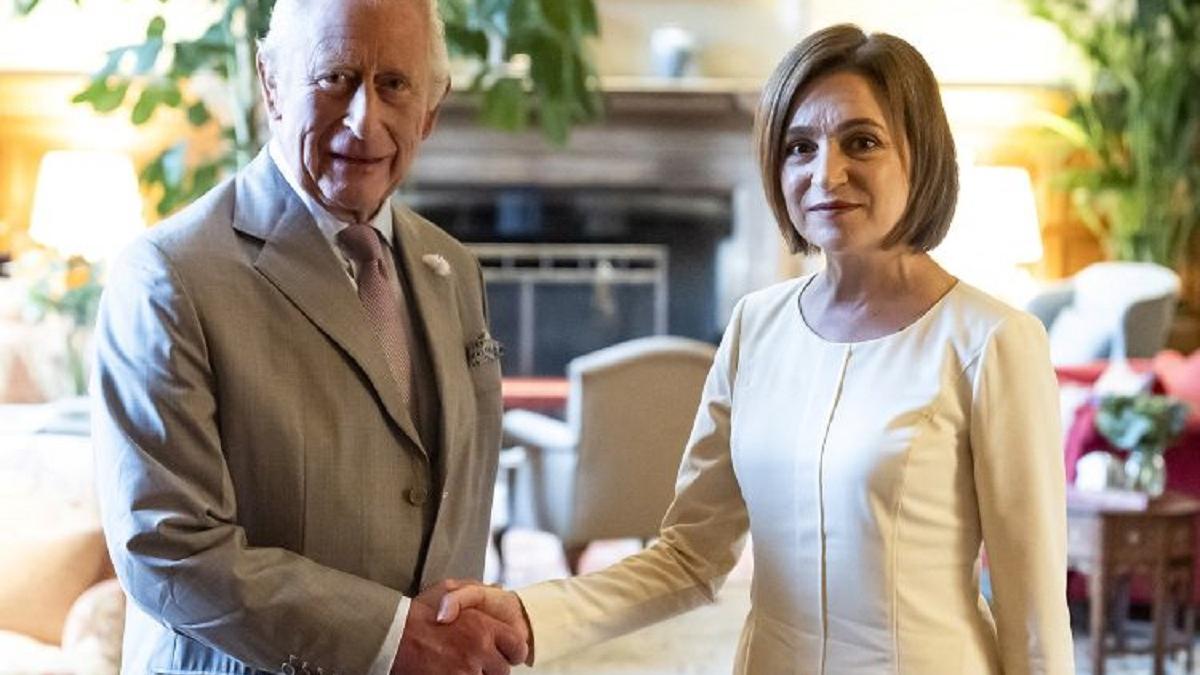 Maia Sandu, primită de Regele Charles al III-lea