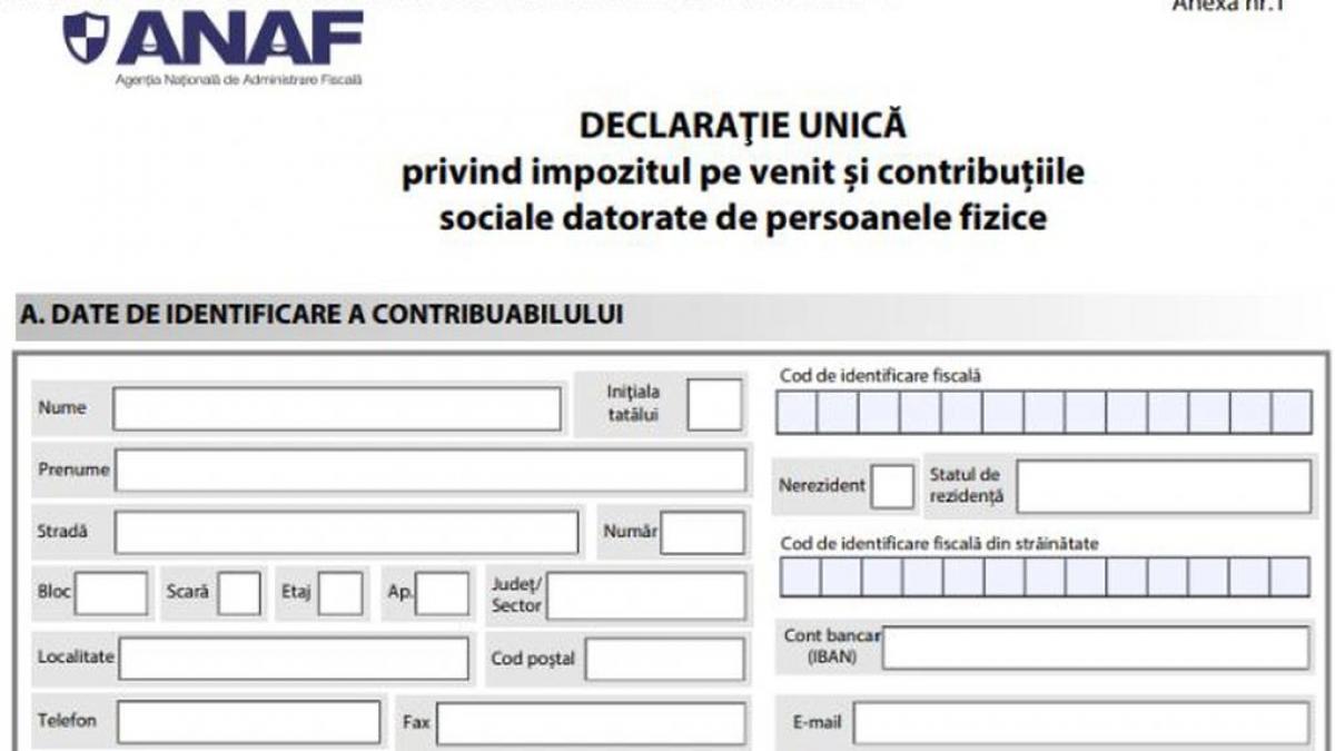 Schimbări în Declarația Unică. ANAF introduce noi reguli pentru coasigurați