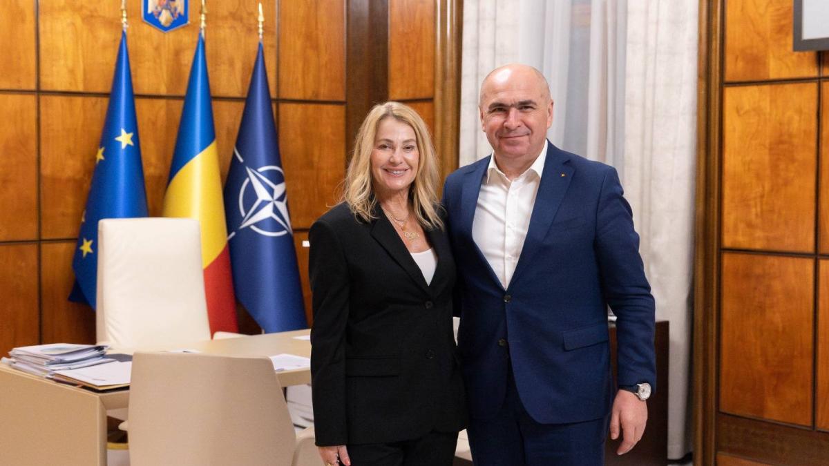 Nadia Comăneci și Mihai Covaliu, în vizită de lucru la Ilie Bolojan