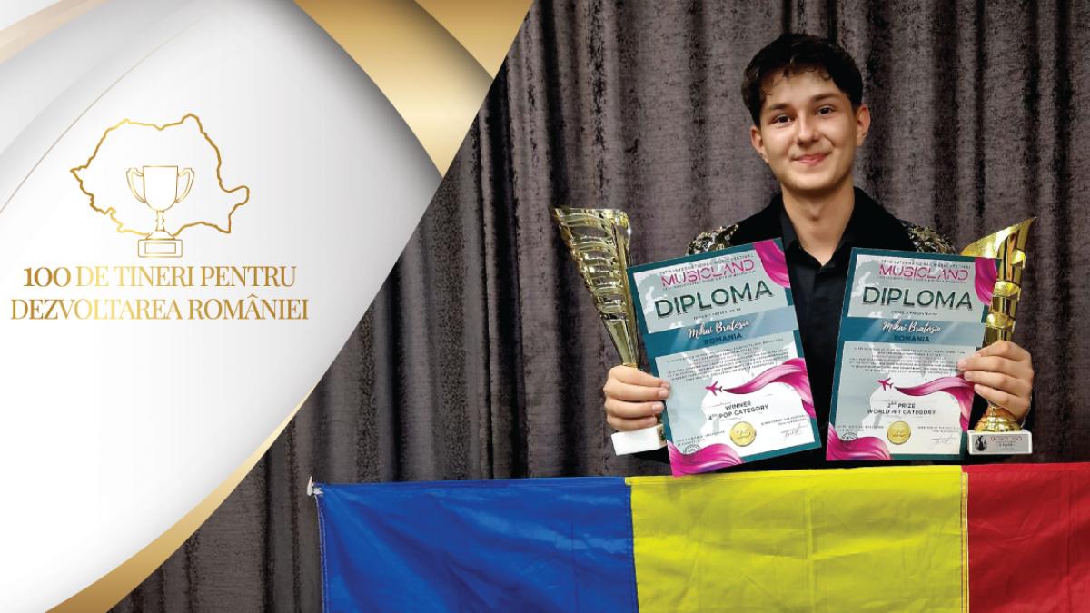 Românul care a cucerit America prin voce: Mihai Bratosin, dublu medaliat cu aur la Campionatul Mondial de Arte, înscris în campania „100 de tineri pentru dezvoltarea României”