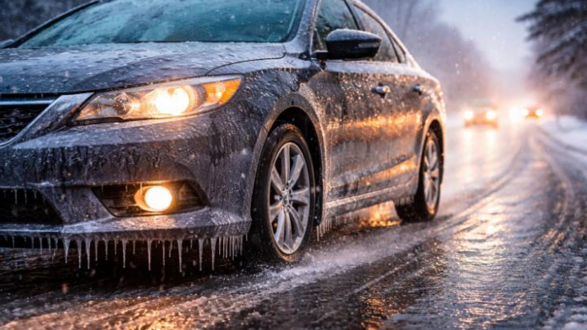 Freezing rain, cel mai periculos fenomen de iarnă: ploaia înghețată care transformă drumurile în capcane