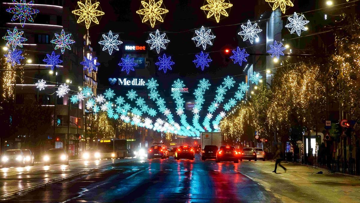 Iluminatul festiv din București a fost prelungit. Ce zone rămân luminate