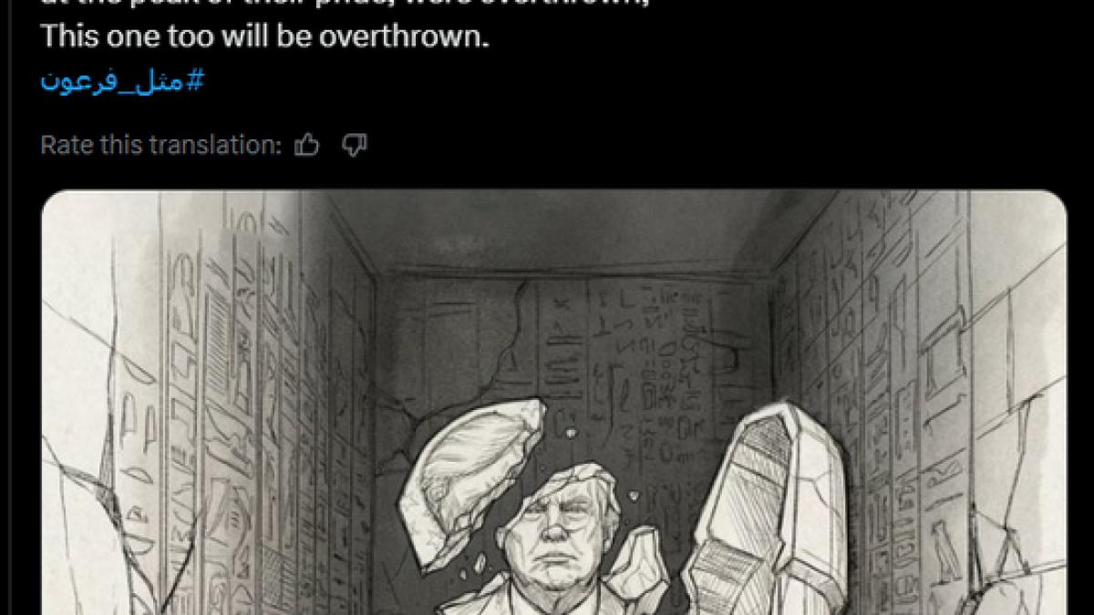 khamenei ironizare trump caricatura