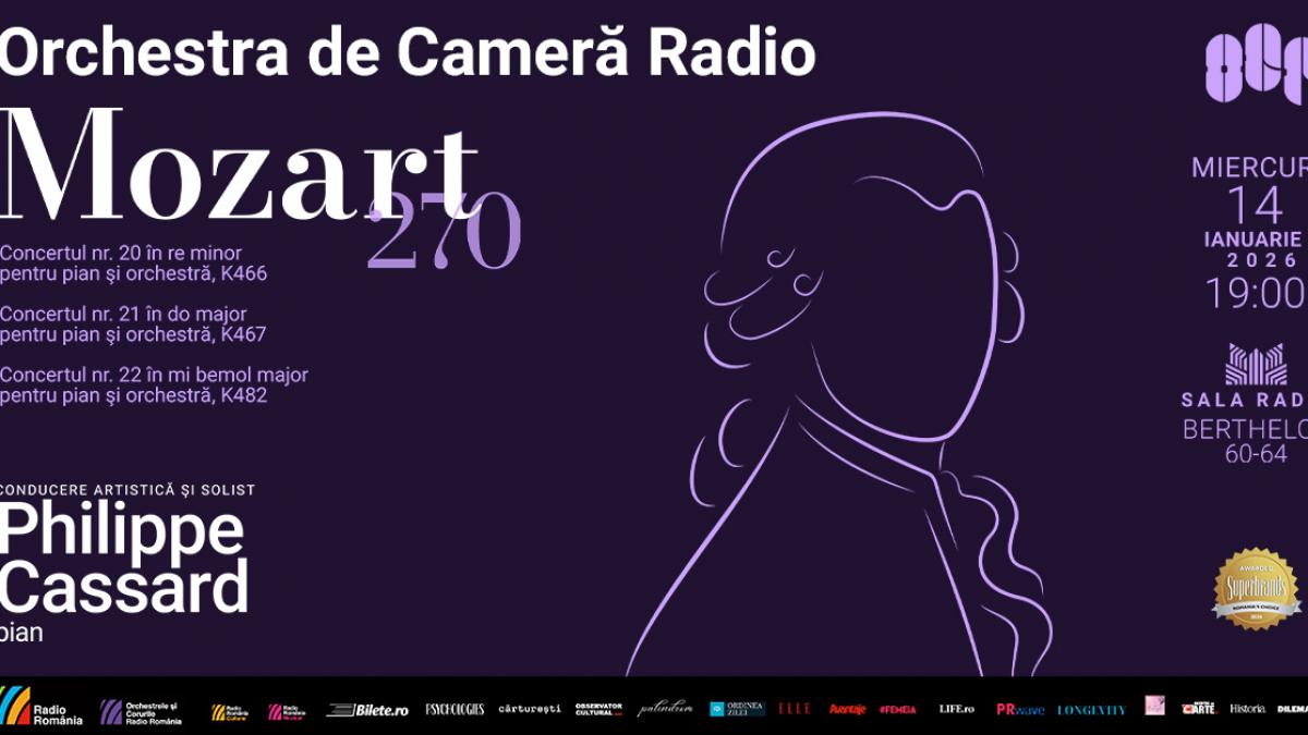Începeți Noul An pe acordurile lui Mozart cu două concerte speciale prezentate de Orchestra de Cameră Radio
