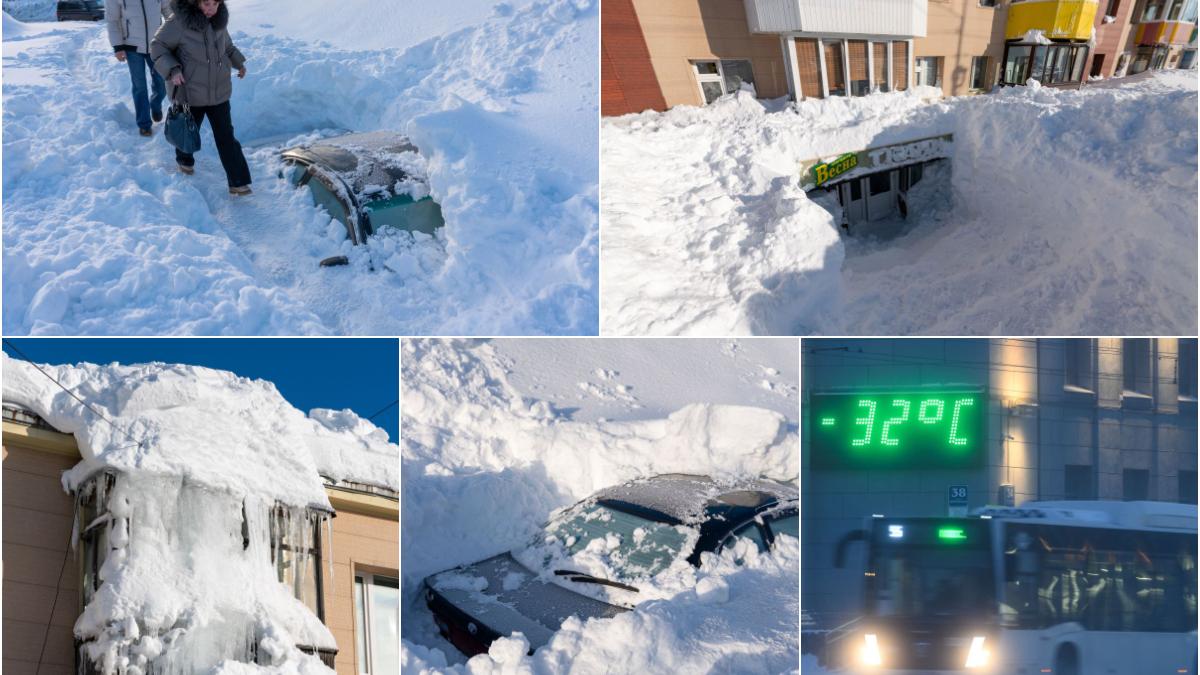 Furtună de zăpadă istorică în Kamchatka: orașe îngropate sub metri de omăt