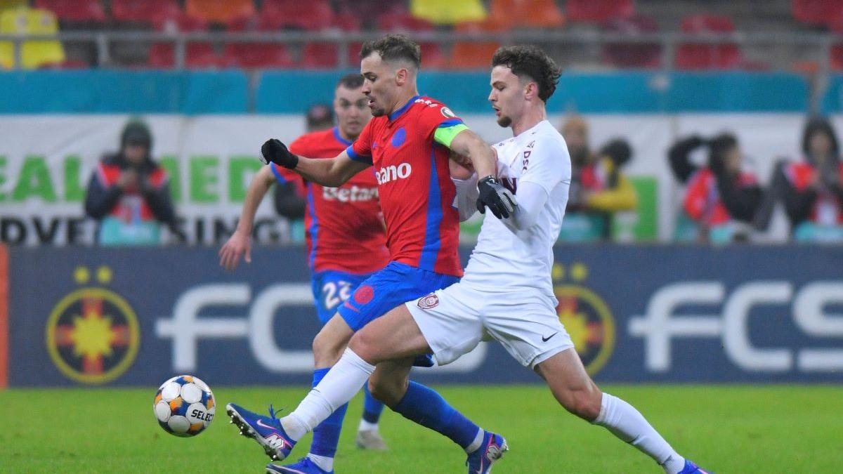 FCSB, umilită acasă de CFR Cluj 