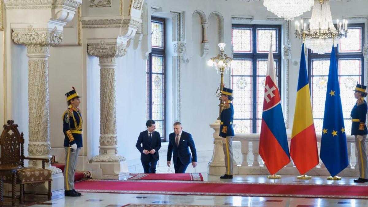 Nicușor Dan îl primește pe Robert Fico: Țările noastre sunt legate de o prietenie de lungă durată