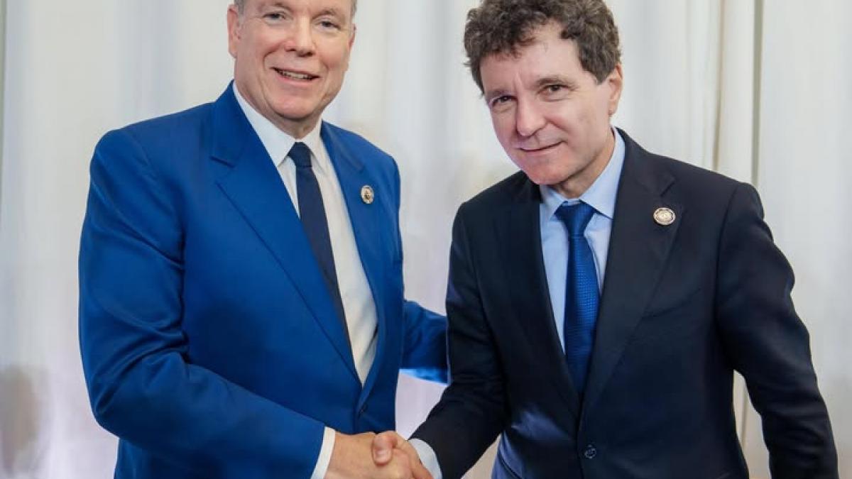 Nicușor Dan, discuții cu Principele de Monaco despre securitate și cooperare europeană
