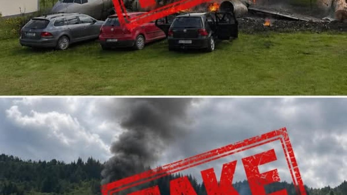 Alertă de fake news: ISU neagă prăbușirea unui aparat de zbor. Imaginile din online sunt false