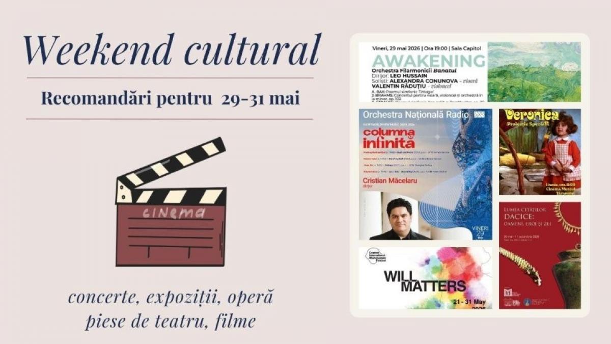Weekend cultural – recomandări pentru 30-31 mai