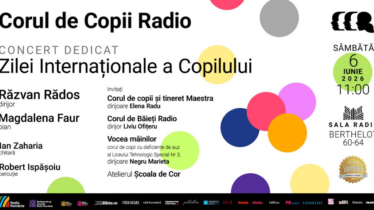 Copilăria, sărbătorită prin muzică la Sala Radio