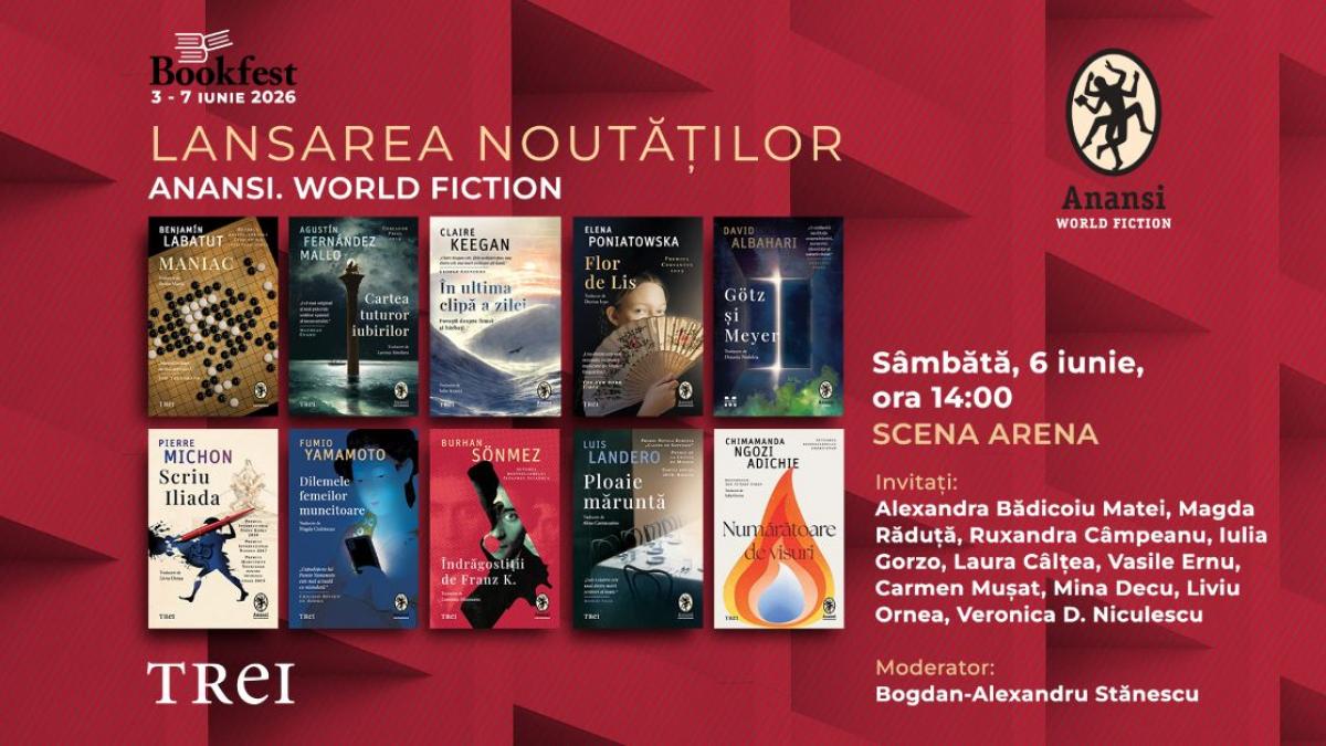 Număr record de traduceri la Anansi. World Fiction, prezentate la Bookfest 2026