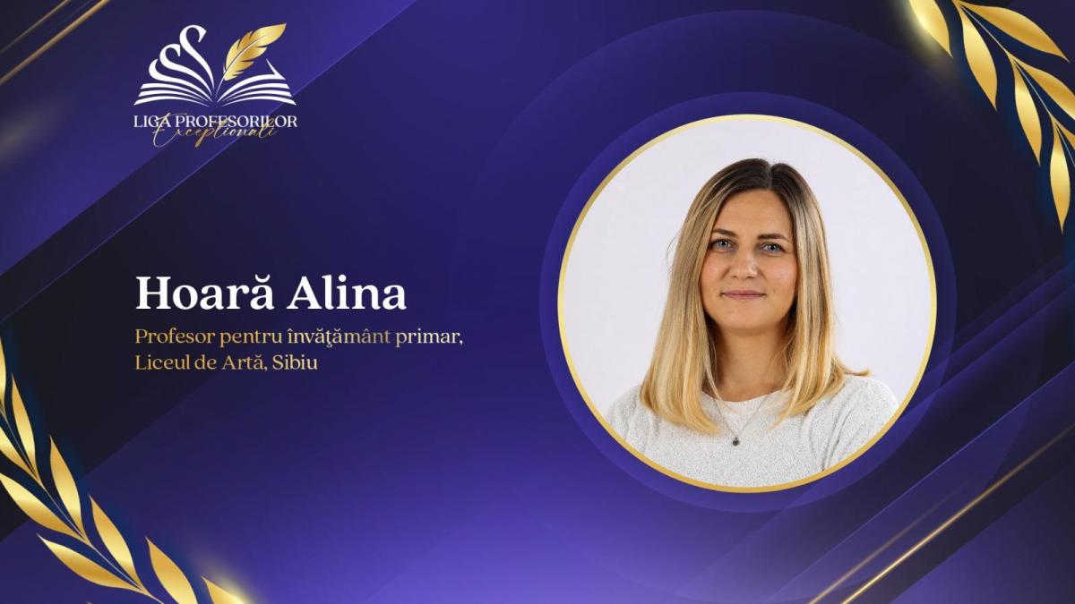 Alina Hoară, profesoara din Sibiu care și-a pregătit elevii pentru Campionatul Mondial din SUA, finalistă în campania „Liga Profesorilor Excepționali”