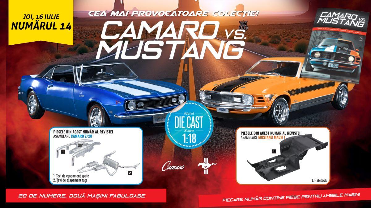Colecția dedicată legendarelor mașini americane Camaro și Mustang a ajuns la numărul 14. De joi, la toate chioșcurile!