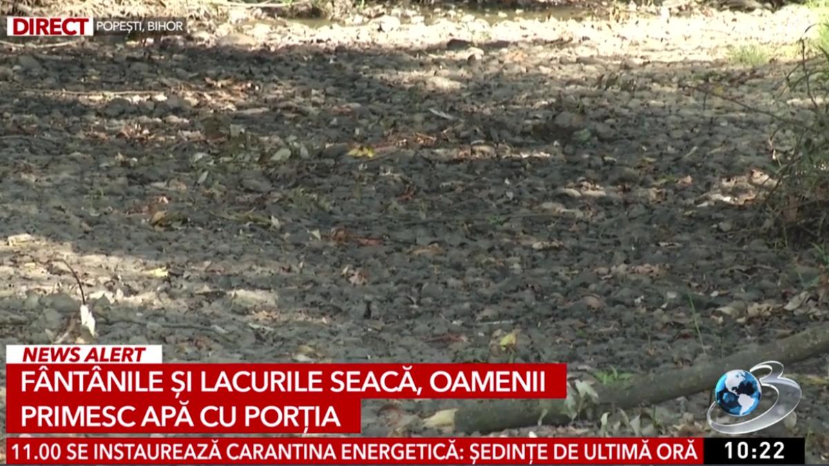 Criză fără precedent în Bihor: 6.000 de locuitori primesc apă doar patru ore pe zi după ce râul a secat aproape complet
