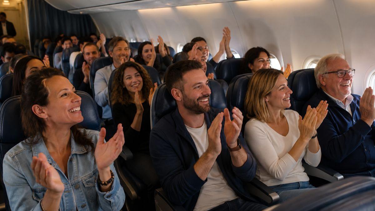 Aplauzi când aterizează avionul? Iată ce spun experții în etichetă