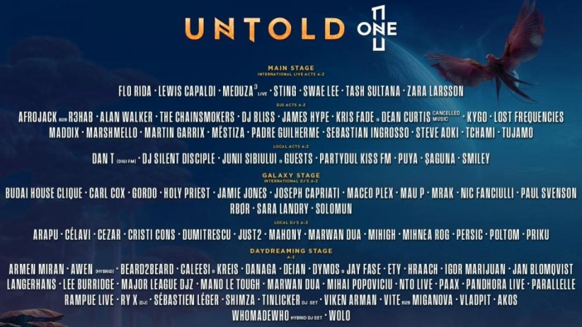 Cine urcă pe scena Untold 2026: Sting, The Chainsmokers și Flo Rida, vedetele festivalului de la Cluj