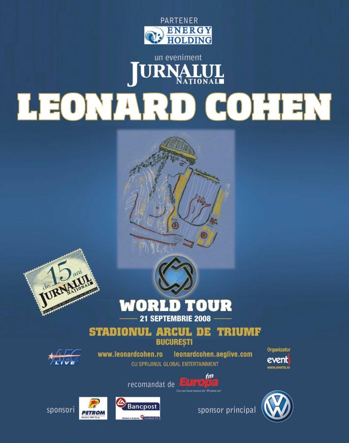 Leonard Cohen în concert la Bucureşti
