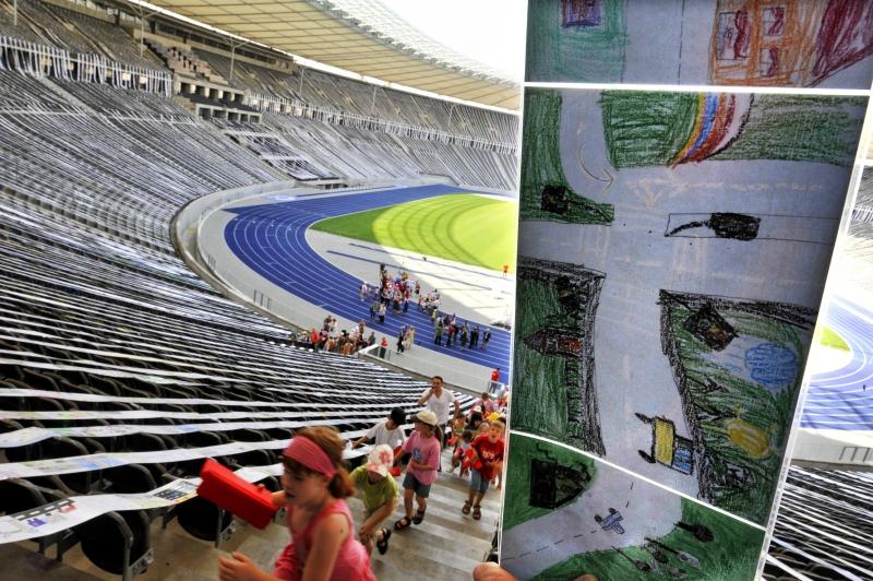 37 km de desene pe Stadionul Olimpic 