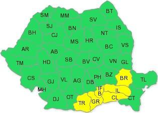 AVERTIZARE / Cod galben de canicula pentru sase judete si municipiul Bucuresti 