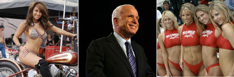 Foame de voturi: McCain i-a propus sotiei sa faca topless (VIDEO)