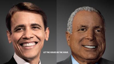 In alb si negru, Obama si McCain - fotoreportaj