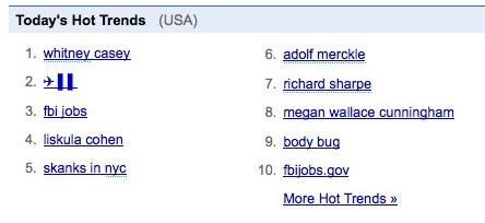 Atentatele din 11 septemebrie, “căutare populară” pe Google Trends