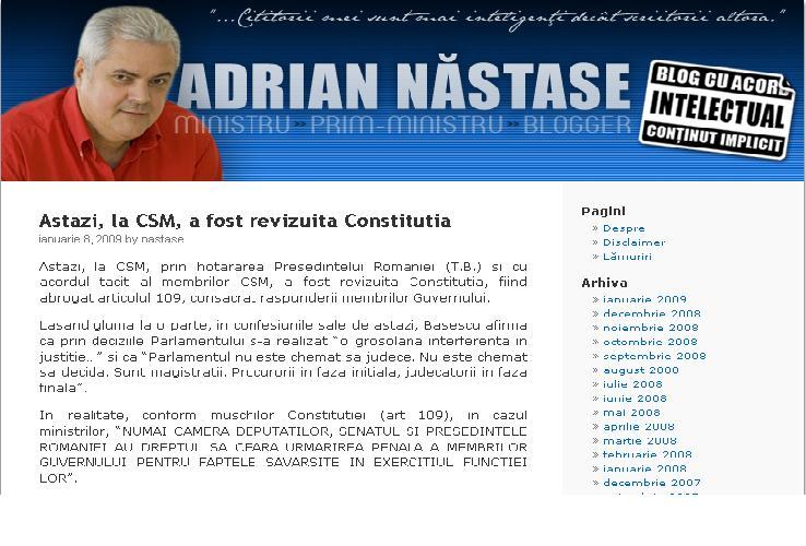 Adrian Năstase: Băsescu a revizuit Constituţia la CSM 