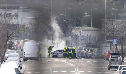 O maşină-capcană a explodat la Madrid