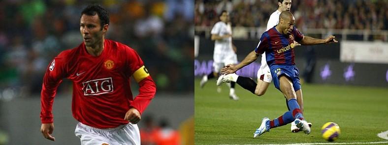 Champions League / Ryan Giggs îl depăşeşte pe Maldini, Thierry Henry sărbătoreşte golul cu numărul 50!