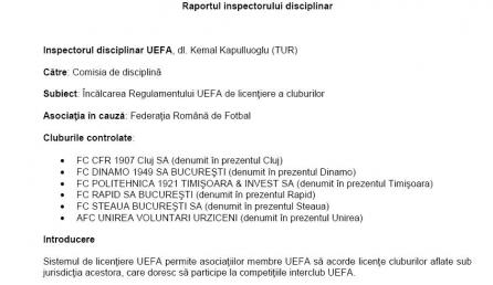 UEFA: FRF a încălcat în mod grav obligaţiile privind licenţierea cluburilor