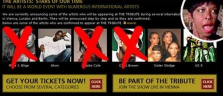 Mary J. Blige, Chris Brown şi Natalie Cole nu mai cântă în memoria lui Michael Jackson