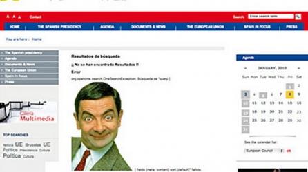 Mister Bean a blocat site-ul preşedinţiei spaniole a UE