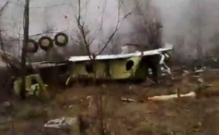 Smolensk - Primele imagini după prăbuşirea aeronavei