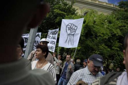Piaţa Victoriei - Mitingul sărăciei