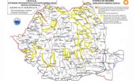 Cod portocaliu de inundaţii în Botoşani, Sălaj şi Satu Mare şi cod galben în Suceava şi Iaşi