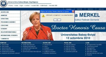 Site-ul Universităţii "Babeş-Bolyai", spart de hackeri înaintea vizitei cancelarului german