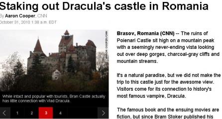Reporter CNN: Castelul lui Dracula, mai mult decât o capcană turistică