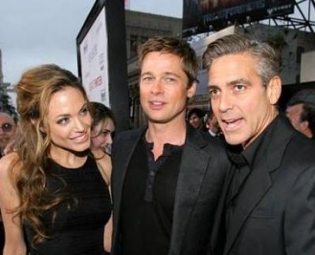 George Clooney, salvat de Angelina Jolie şi Brad Pitt
