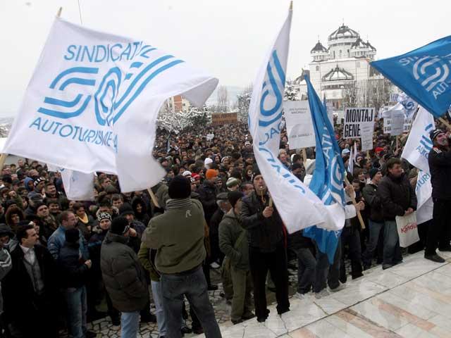 Miting împotriva Guvernului al Sindicatului de la Dacia