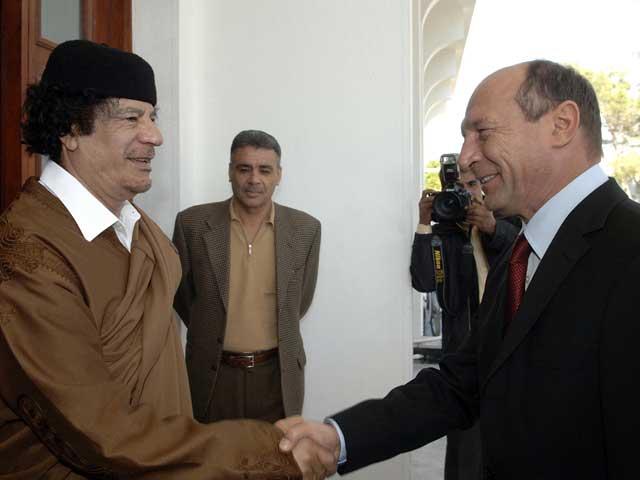 TVR a sărit peste vizita lui Băsescu la Gaddafi