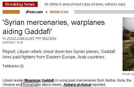 Ziar arab: „Mercenari români luptă pentru Gaddafi”