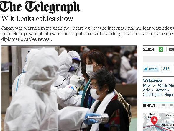 WikiLeaks: Japonia ştia, din 2008, de problemele existente la centralele nucleare