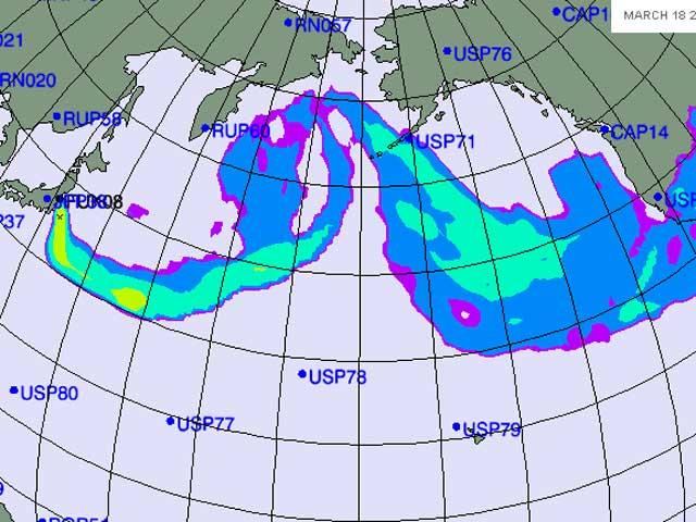 Vezi unde ar putea ajunge norul radioactiv de la Fukushima