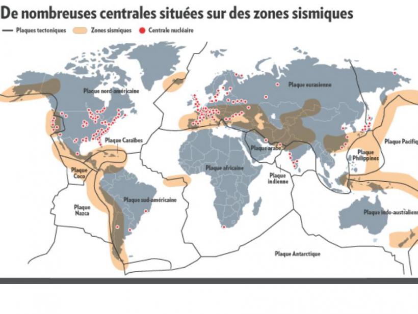 Majoritatea centralelor nucleare din lume se află în zone seismice