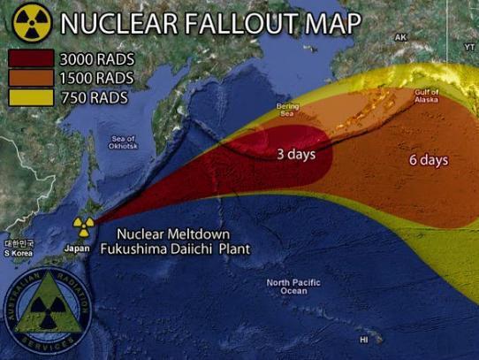 Norul radioactiv din Japonia ajunge astăzi deasupra Franţei