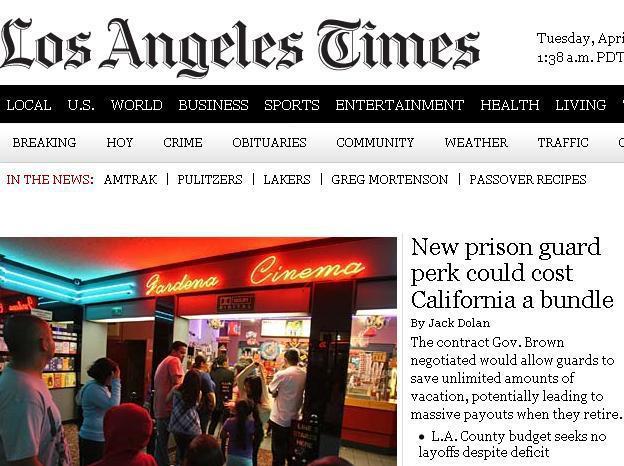 "Los Angeles Times" şi "The New York Times", recompensate cu câte două premii Pulitzer