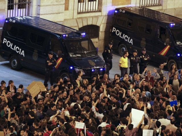 Proteste masive la Madrid.