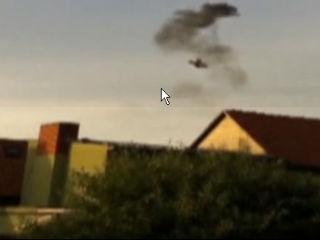 Un dirijabil s-a prăbuşit în flăcări în Germania – video.